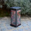 Mosaik Laterne grau rot/kristallgrau – Bild 2