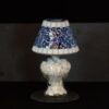 Mosaik Teelichtlampe blau/grau