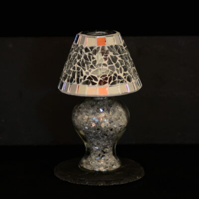 Mosaik Teelichtlampe transparent/spiegel