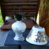 Mosaik Teelichtlampe grau/weiß – Bild 2