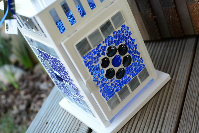 Mosaik Laterne blaumix – Bild 2