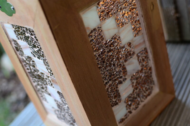 Mosaik Holzlaterne braunmix – Bild 2