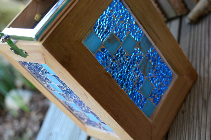 Mosaik Holzlaterne blaumix – Bild 2
