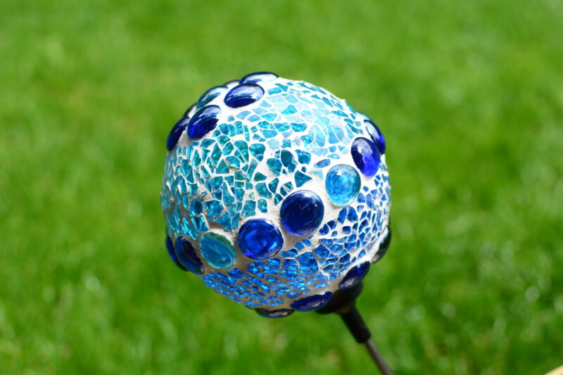 Solarkugel hoch türkis/blau Ø10cm