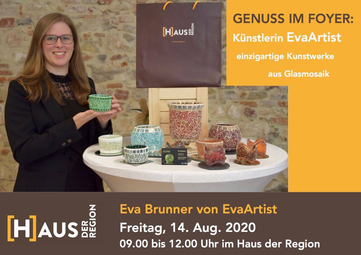 14. August 2020: Genuss im Foyer – EvaArtist im Haus der Region