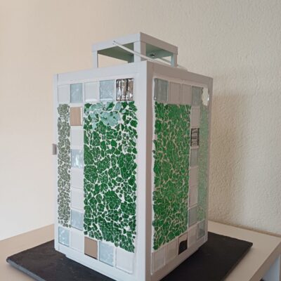 Mosaiklaterne "Wintergrün" 1