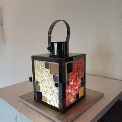 Mosaiklaterne "Rotfunkeln" mini 1 rot/transparent