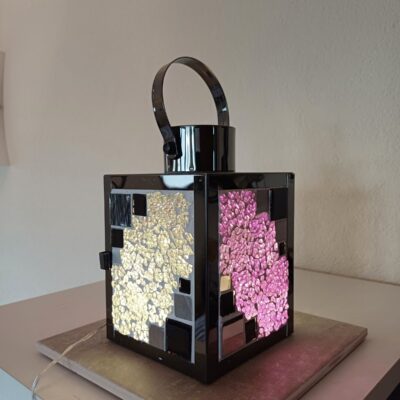 Mosaiklaterne "Kronenlicht" mini 1 violett/transparent