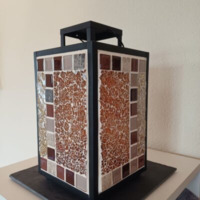 Mosaiklaterne "Erdenlicht" 1 orange/gold