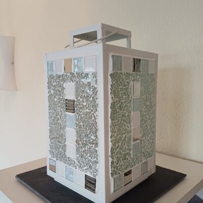Mosaiklaterne "Schneefunkeln" 1 transparent/silber