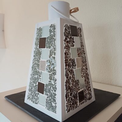 Mosaiklaterne "Waldfunkeln" 1 transparent/braun